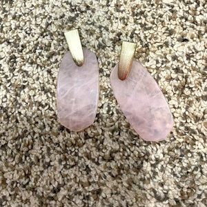Kendra Scott Aragon earrings, gold/rose quartz